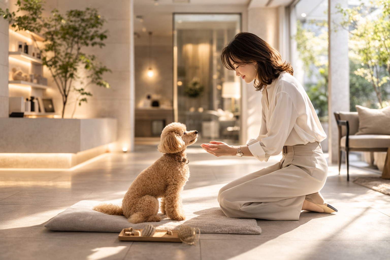 行動分析学に基づく自発的なアイコンタクトとトレーニング